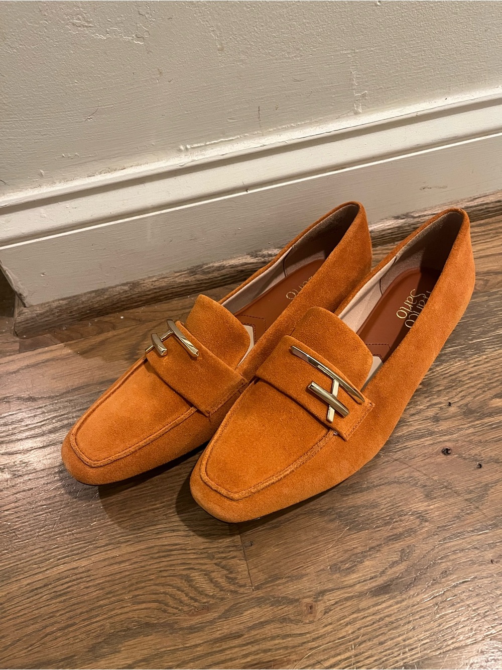 Franco Sarto Burnt Orange Suede Penny Loafers